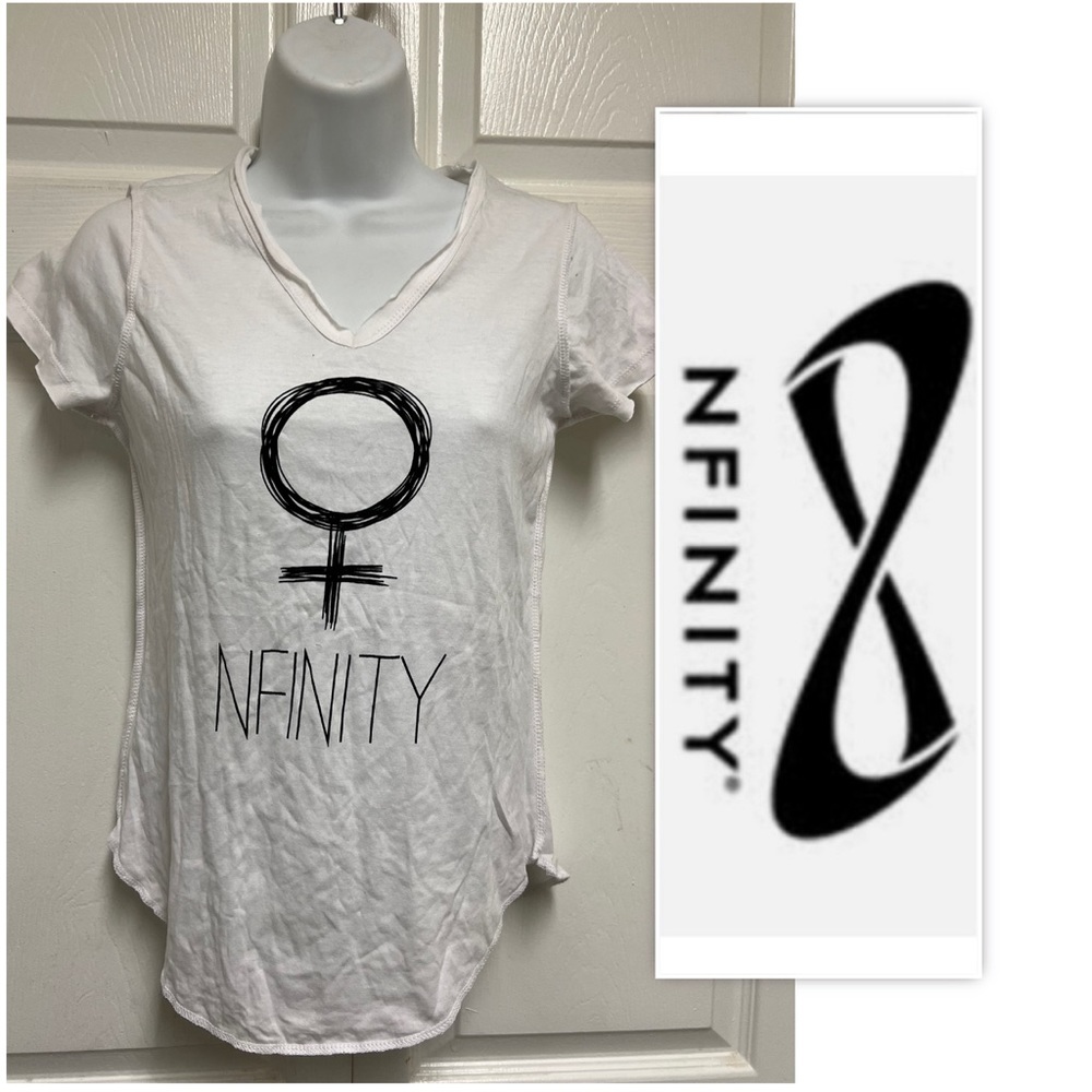 NFINITY Youth Cheerleading Venus Cotton White Tee